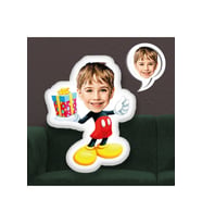 Kişiye Özel Fotoğraflı Mikey Mouse Yastık 115309 50 cm