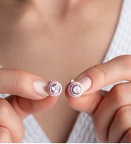 925 Ayar Gümüş Minik Taşlı Küpe