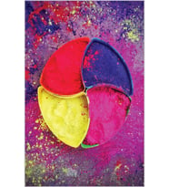 Eliana Home Baskılı, Yıkanabilir Kaymaz Taban Salon Halısı LNA1894-SD041 100x150 cm (Pembe)