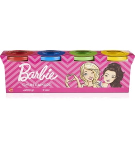 Barbie Oyun Hamuru 4'lü Paket - (4 x 100 gr)