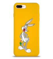 Apple iPhone 7 Plus Uyumlu Lansman Kılıf Bugs Bunny Tasarımlı Altı Kapalı İçi Kadife Kaplı  Kapak (Şeffaf)