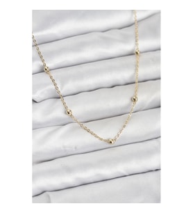 Mey İthalat® CM Gold Renk Top Zincirli Kadın Kolye