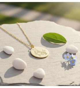 Kişiye Özel 925 Ayar Gümüş Tasarım Winnie The Pooh ve Piglet Kolye (Gold)