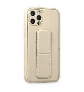 İphone 12 Pro Kılıf Co Deri Standlı Kapak - Beyaz