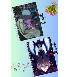 Neon Genesis evangelion defter seti 2 adet A4 boyutu 21*30 çizgili + kareli 60 syf