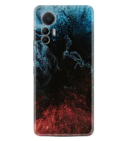 Xiaomi 12 Lite Kılıf Resimli Desenli Baskılı Silikon Red Blue Black Abstact 1386