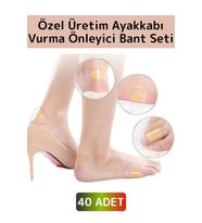 Özel Görünmez Ultra İnce Nefes Alabilir Su Geçirmez Ayakkabı Topuk Parmak Vurma Önleyici Bant 40'lı