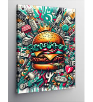 Kanvas Tablo Hamburger Sanat Patlaması