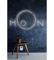 MOON Yazılı Neon Tabela