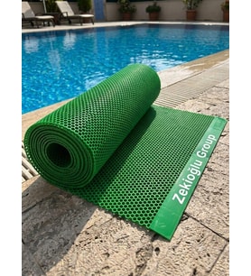 YEŞİL Petek Desen Paspas 90 CM X 120 cm Banyo Paspası Havuz Paspası Kaymaz Çok Amaçlı Paspas PETEK PASPAS