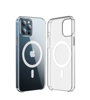 iPhone 15 Pro Max Kılıf Wireless Şarj Özellikli Şeffaf Orjin Kılıf (Renksiz)