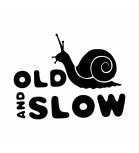 Old and Slow Salyangoz Araba Sticker siyah 18x13 CM (Siyah)