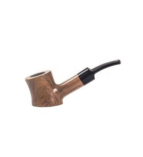 Mini 9 mm Kahverengi Sandalwood Eğimli Sap Ahşap Pipo, Şık ve Zarif Tasarım