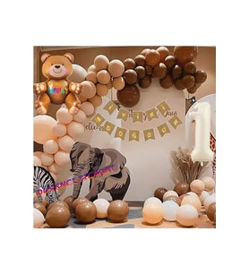 LÜKS OTURAN AYI BALON ZİNCİR SETİ