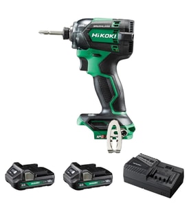 Hikoki WH18DC-2.0 18V/2.0Ah 210Nm Çift Akülü Kömürsüz Şarjlı Darbeli Vidalama (Yeşil)