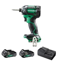 Hikoki WH18DC-2.0 18V/2.0Ah 210Nm Çift Akülü Kömürsüz Şarjlı Darbeli Vidalama (Yeşil)