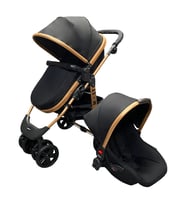 Mooly SC-2401 Travel Sistem Bebek Arabası - Gold Siyah (Siyah)