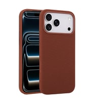 iPhone 17 Pro Kılıf M-Safe Şarj Özellikli Kumaş Tasarımlı Miami Sert PC Kılıf