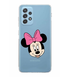 Samsung Galaxy A52  Kamera Korumalı  Kapak Minnie Mouse Tasarımlı  Şeffaf Kılıf