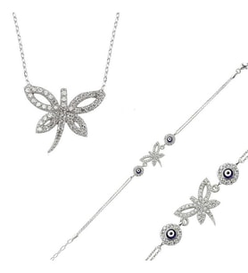 Gümüş Yusufçuk Bayan Set SL5628