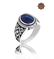 Safir Taşlı 925 Ayar Gümüş Çocuk Yüzük 201023731