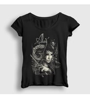 Presmono Kadın Siyah Myth Metal Alcest T-Shirt 523542tt