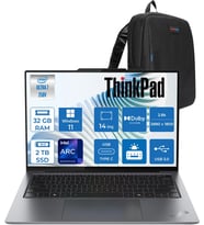 Lenovo Thinkpad X9-14 Gen 1 Aura Edition Intel Core Ultra 7 258V 32 GB 2tb SSD Windows 11 Pro 14'' 2.8k (2880 x 1800) OLED 500NITS Dokunmatik Dizüstü Bilgisayar X21QA0025TX04 + Zetta Çanta