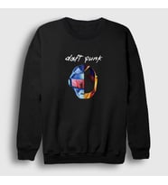 Presmono Unisex Siyah Random Daft Punk Sweatshirt 60301tt