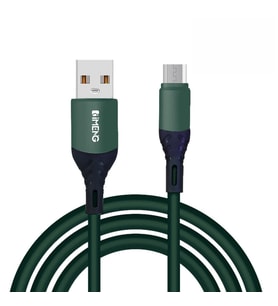 İmeng 6A 100W UsbA to Micro Data ve Hızlı Şarj Kablosu ML60 Yeşil