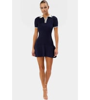 Ramadan Koleksiyonu Bodycon Mini Elbise Triko Kumaş Polo Yaka Yazlık Günlük Kullanım İçin
