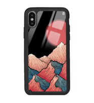 iPhone X Dağ Güneş Tasarımlı Glossy Telefon Kılıfı