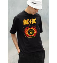 AC DC Highway To Hell Baskılı Unisex Oversize Rock Metal Tişört