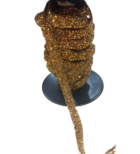 Silikonlu Yapıştırma Taş 1 Cm Gold 5 Metre