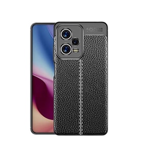 Coverzone Xiaomi Redmi Note 12 5G ile Uyumlu Silikon K?l?f TPU Niss Silikon Deri G�r�n�ml� Ultra Slim Fit K?l?f Redmi Note 12 5G ile Uyumlu K?l?f (Siyah)