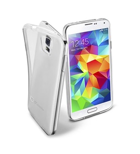 Cellular Line Galaxy S5 ile Uyumlu Fine Parlak Silikon Kılıf Şeffaf
