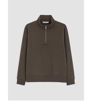 LCW Vision Kahverengi Dik Yaka Baskılı Erkek Kalın Sweatshirt