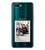 Oppo A5S/AX7/A12 Uyumlu Teen Wolf Minimalist Poster Desenli Şeffaf Telefon Kılıfı