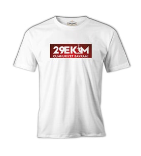 29 Ekim Cumhuriyet Bayramı Beyaz Erkek Tshirt