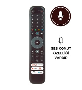 TCL RC833 GUB1 NETFLIX-PRIME VIDEO-YOUTUBE -TL CHANNEL -TL HOME SES KOMUTLU LCD-LED TV KUMANDASI