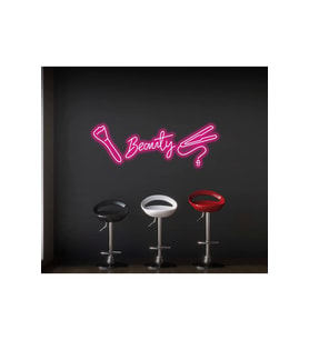 Beauty Yazılı ve Şekilli Neon Tabela