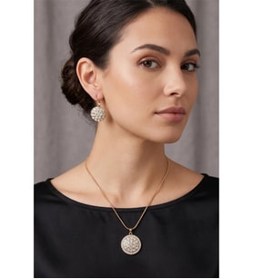 ZİRKON TAŞLI KOLYE KÜPE SET