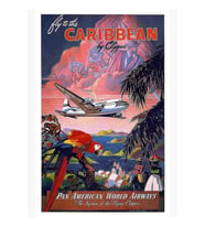 Karayipler Seyahat Poster Tablo Ahşap Poster Dekoratif