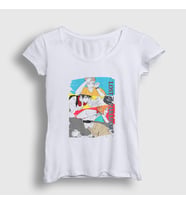 Presmono Kadın Beyaz Lost In Paradise V2 Jujutsu Kaisen T-Shirt 351941tt
