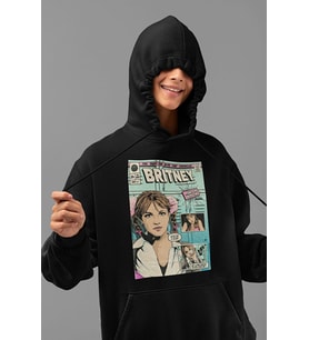 Şarkıcı Britney Spears Dergi Kapağı Temalı Unisex Oversize Hoodie