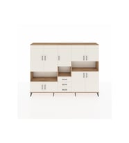 Arges Dolap 13 Raflı 3 Çekmeceli 9 Kapaklı 220x30x163 Çam-Aytaşı