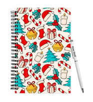 Yılbaşı İçin Kişiye Özel  Ahşap Defter Kalem Hediye Seti HC 66