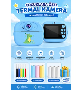 Çocuk Termal Baskılı Fotoğraf Makinesi – Anında Baskı Özellikli Çocuk Kamer