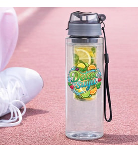 BK Gift Detoks Tasarımlı Süzgeç Hazneli Suluk 800 ml -4, BPA İçermeyen Detoks Matara