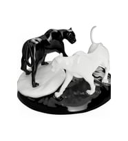 Yin Yang Panter Biblosu, Origami Ikili Dekoratif Obje, Masa Dekorasyon Salon Ofis Aksesuarları