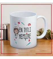 12 Mayıs Hemşireler Günü En Tatlı Hemşire Baskılı Kupa Bardak